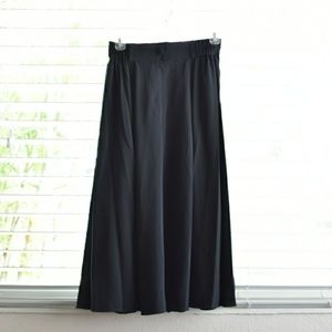 SOLD!! Black Vintage A-line Midi Skirt